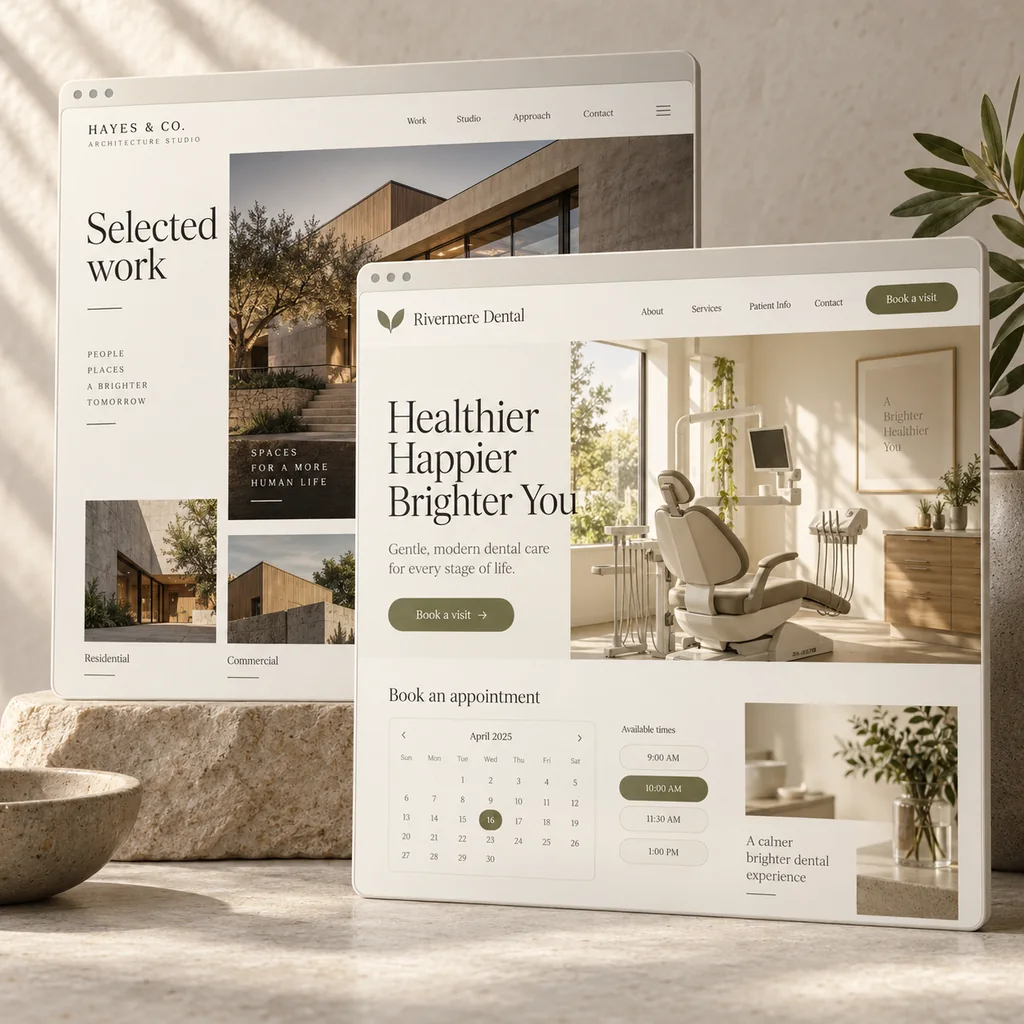 Custom clinic and architecture websites.